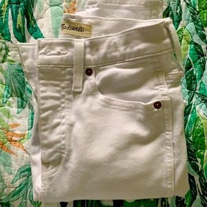 Madewell 10” white skinny jeans